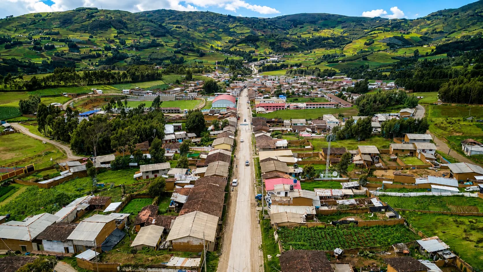 Vista del distrito de Chugay